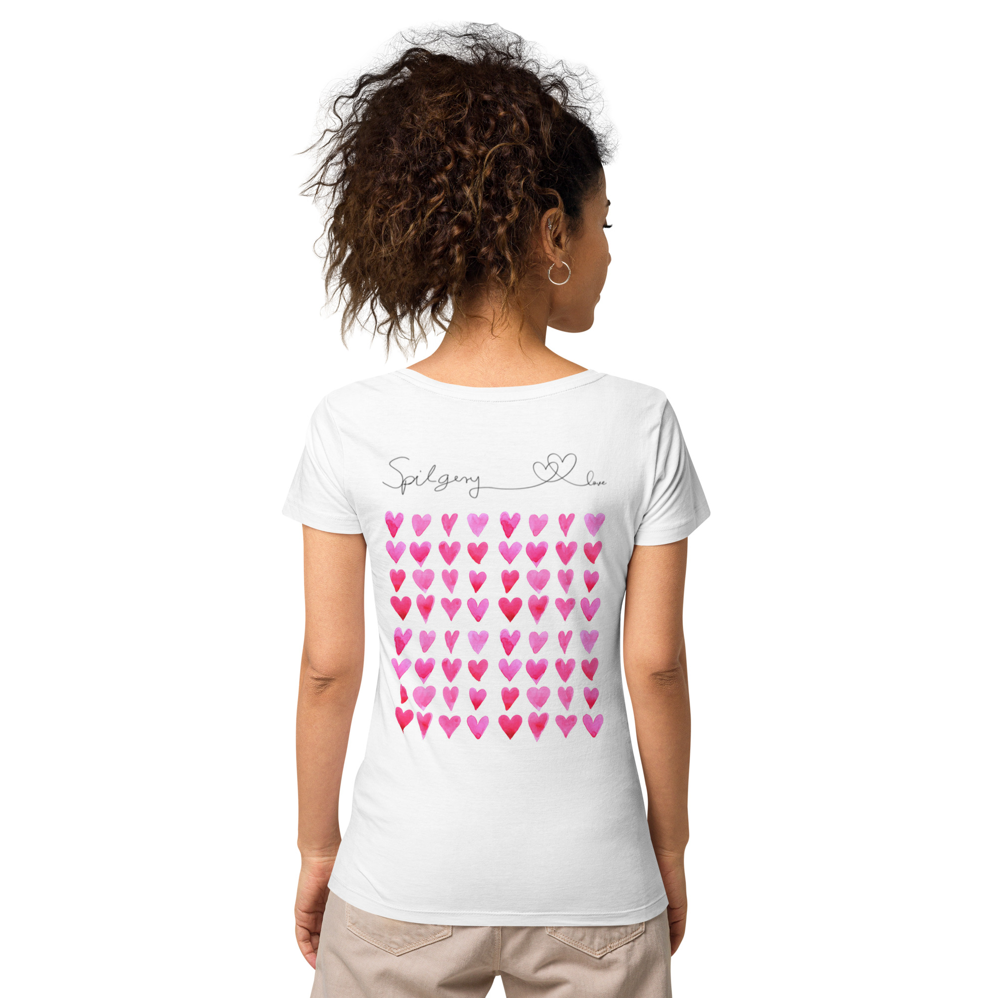 SPILGERY - Basic organic t-shirt women / Valentine Hearts edition -  SPILGERY - The Style Changer