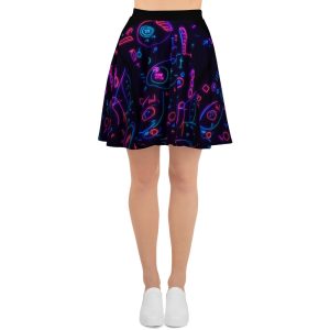SPILGERY x OV – Skater Skirt x OV x Neon on Black
