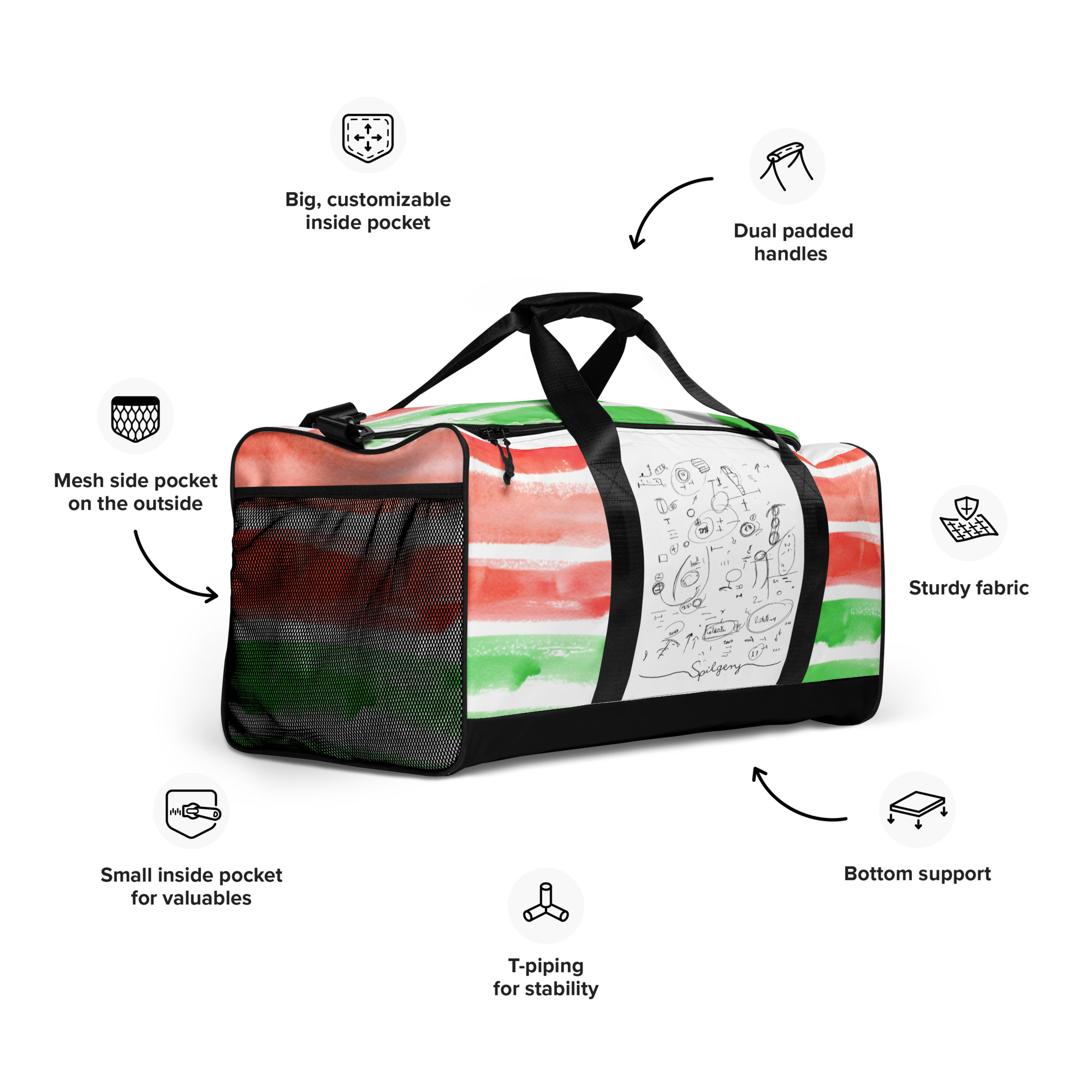 SPILGERY x OV – Duffle Bag – #4 Hungary x White - Image 3