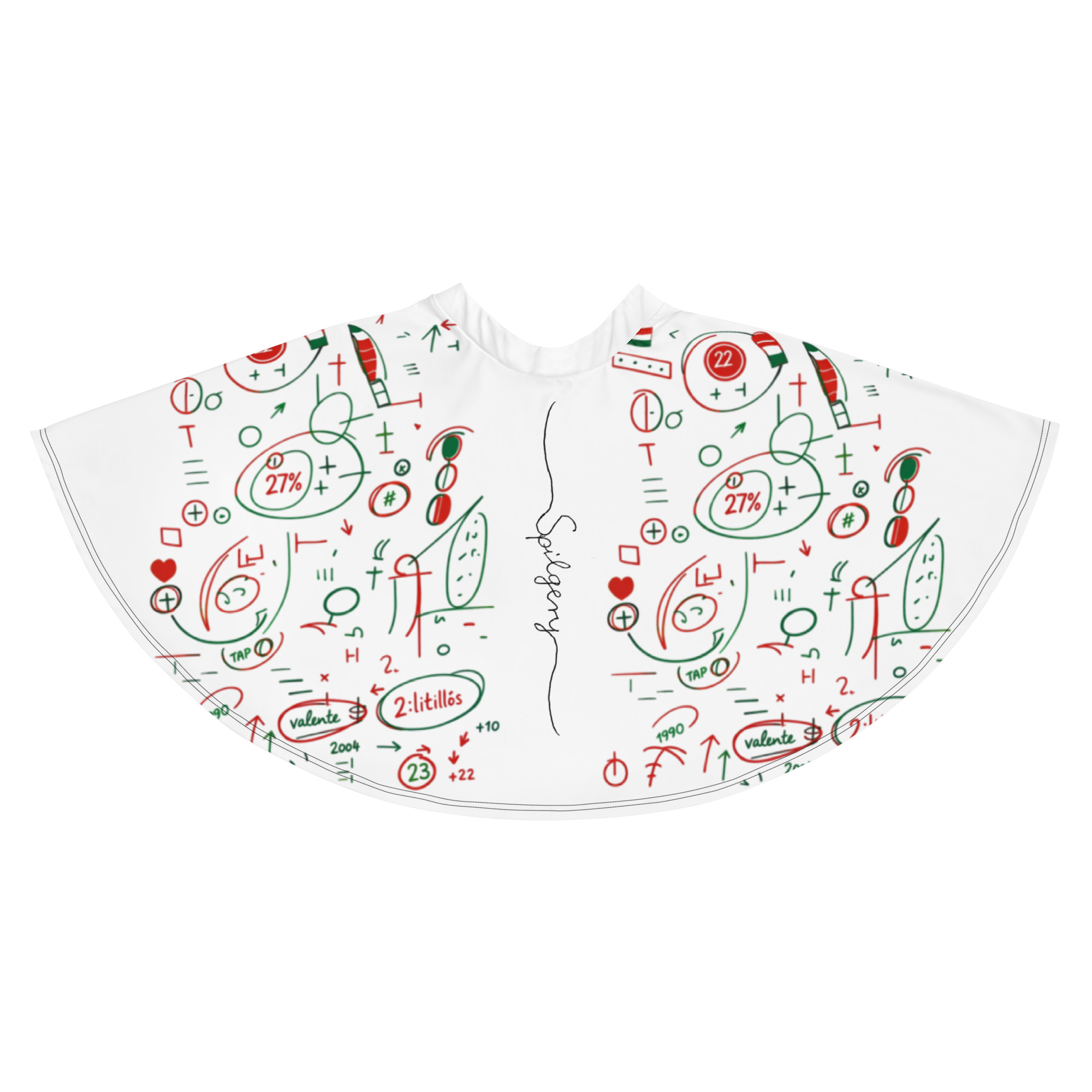 SPILGERY x OV - Skater Skirt - #3 Hungary on White - Image 4