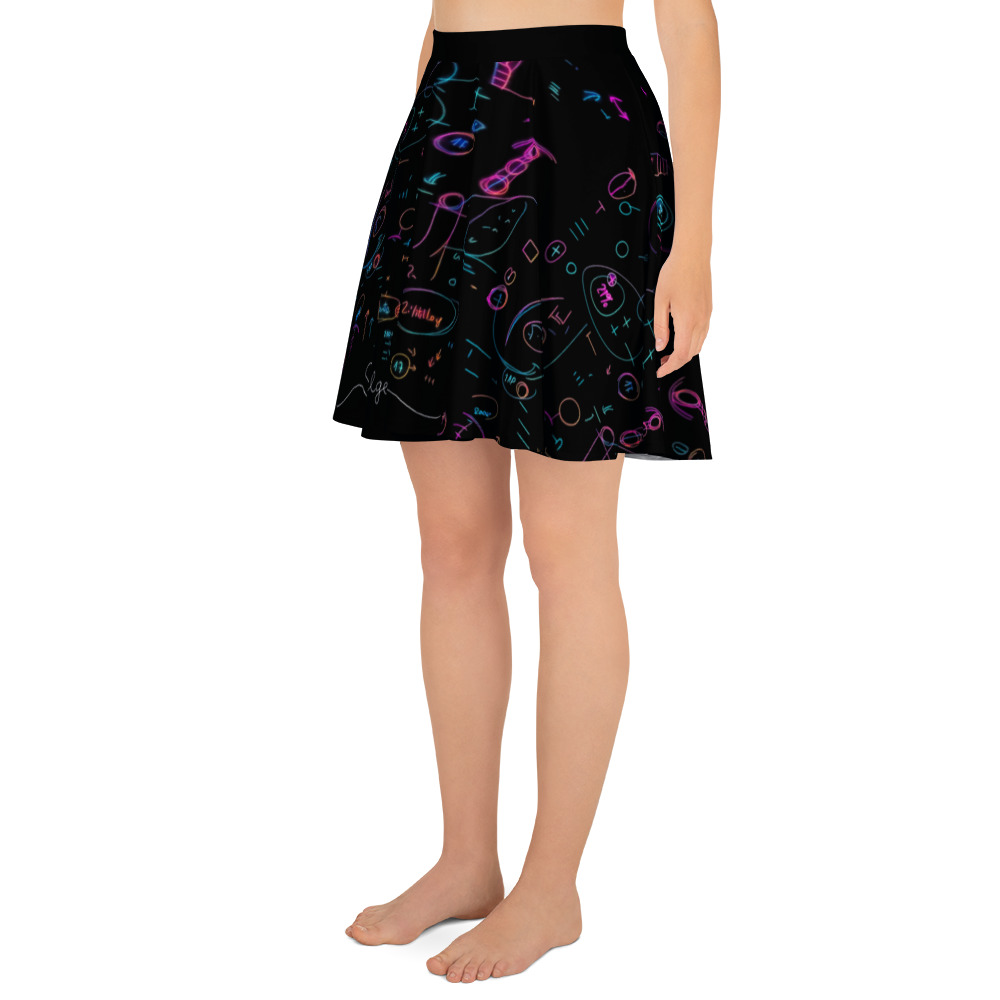 SPILGERY x OV – Skater Skirt – #1 Neon on Black - Image 3