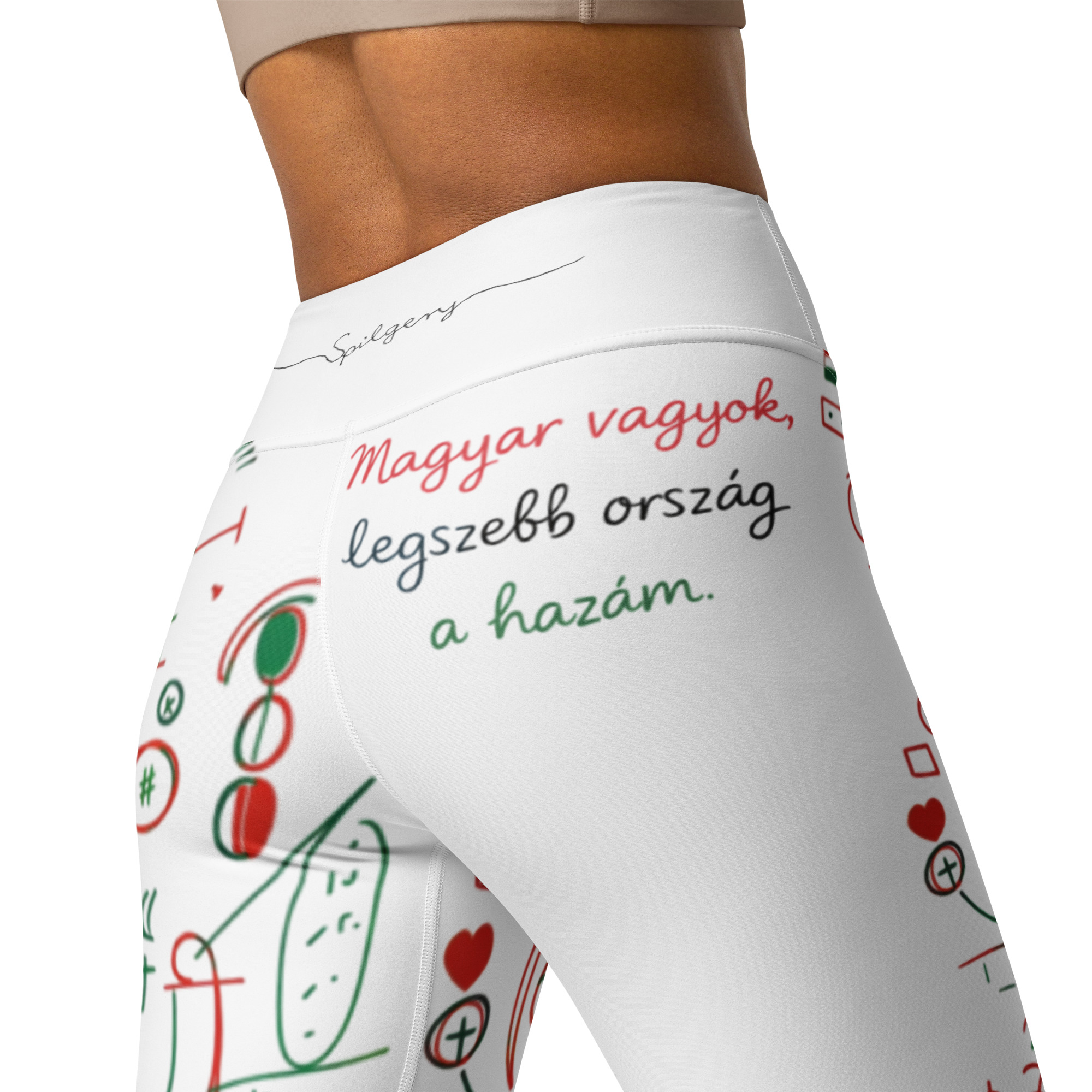 SPILGERY x OV – Yoga Leggings for Women – #3 Hungary on White - Image 16