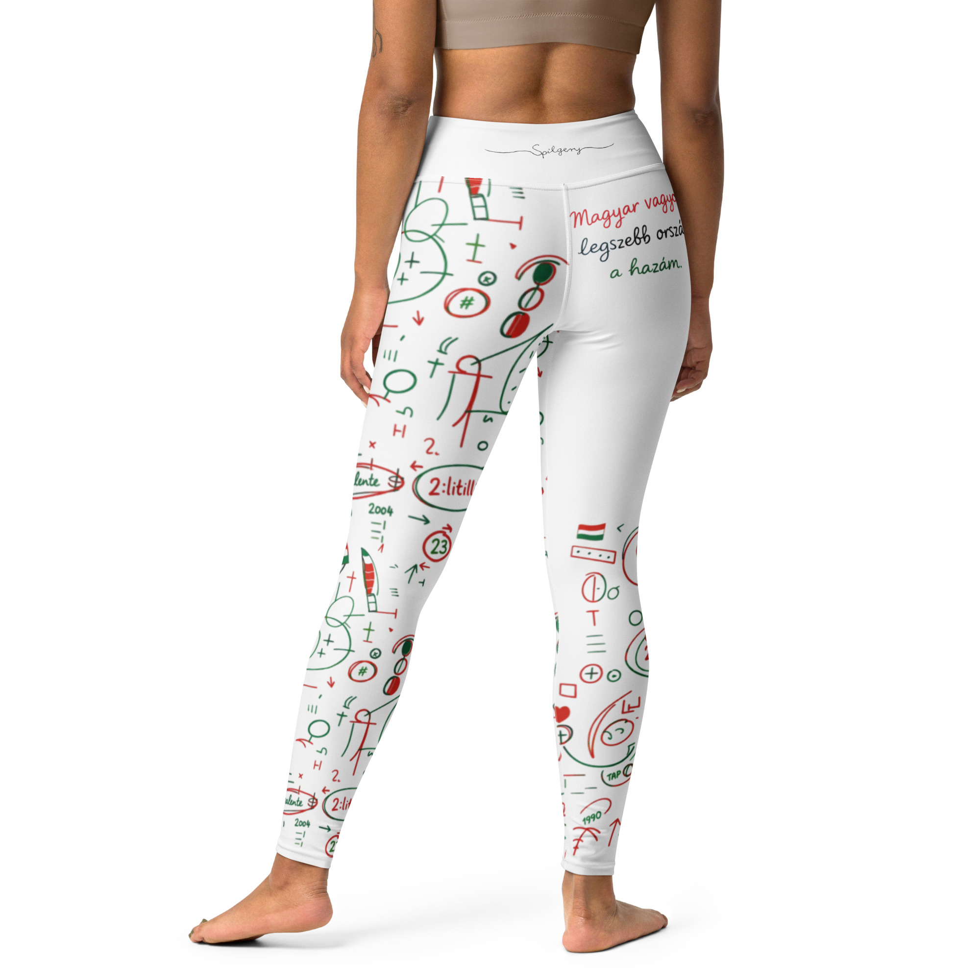 SPILGERY x OV – Yoga Leggings for Women – #3 Hungary on White - Image 15
