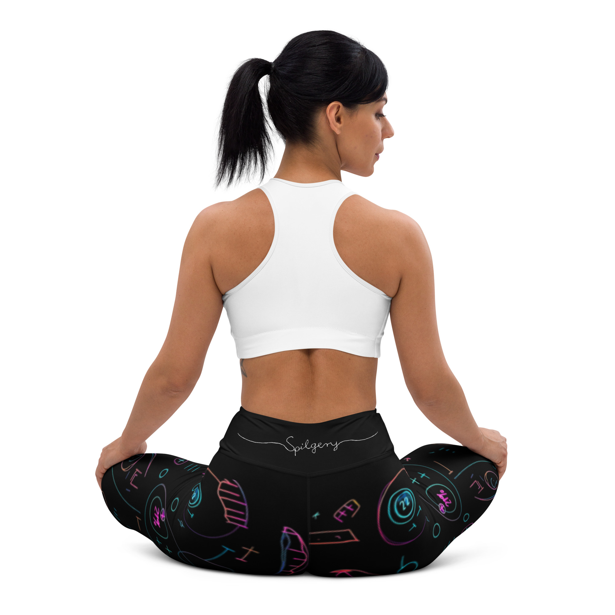 SPILGERY x OV – Yoga Leggings for Women – #1 Neon on Black - Image 7