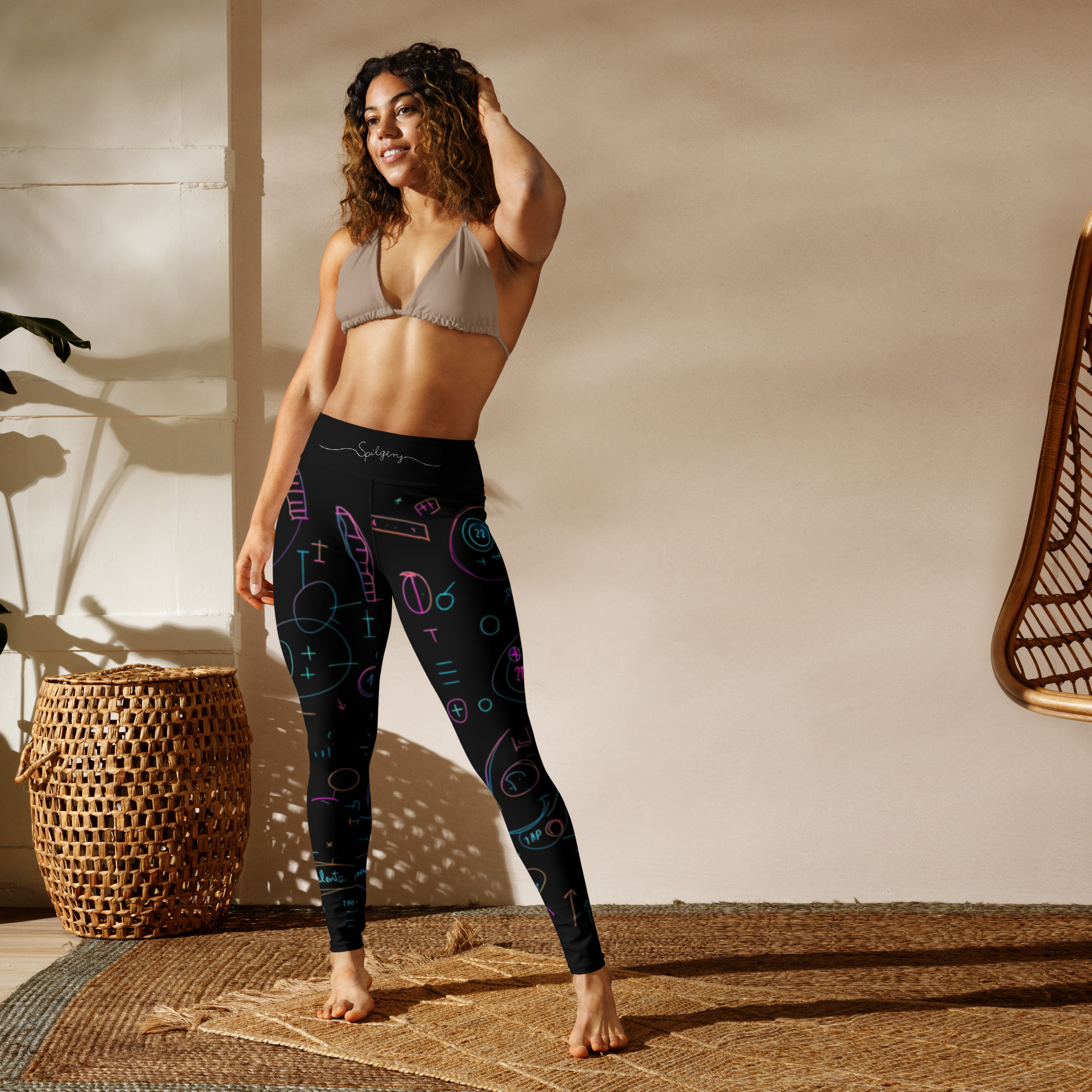 SPILGERY x OV – Yoga Leggings for Women – #1 Neon on Black - Image 11