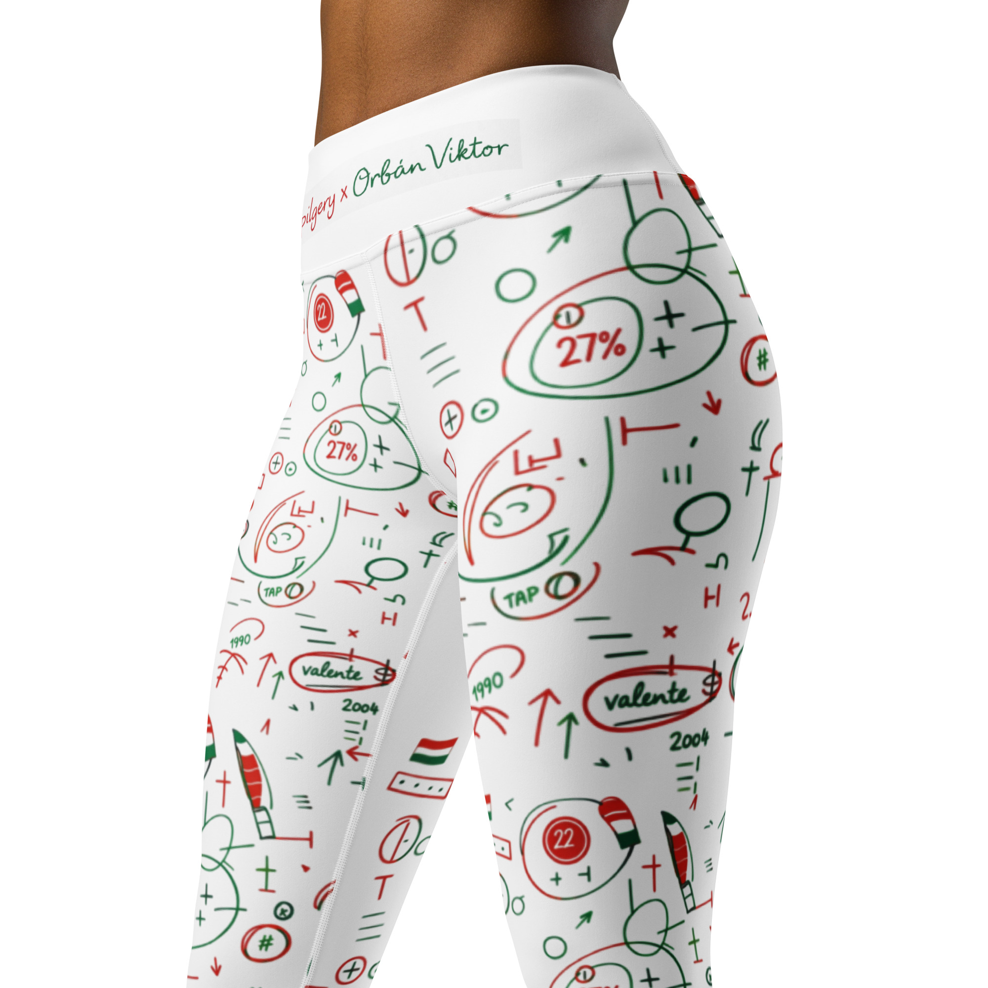 SPILGERY x OV – Yoga Leggings for Women – #3 Hungary on White - Image 7
