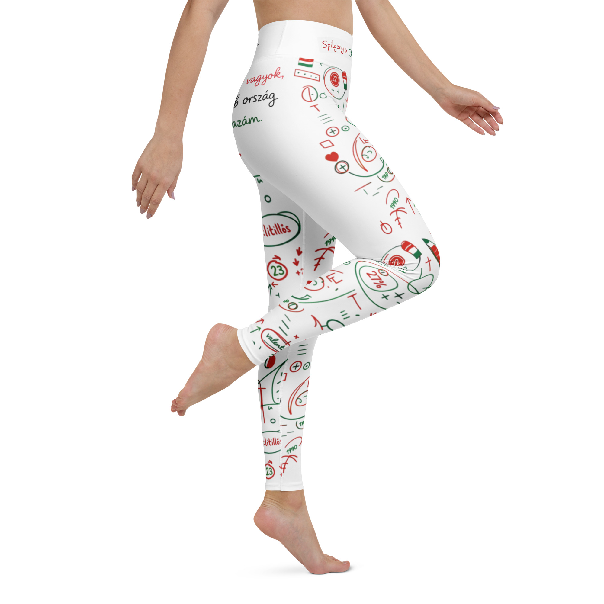 SPILGERY x OV – Yoga Leggings for Women – #3 Hungary on White - Image 8