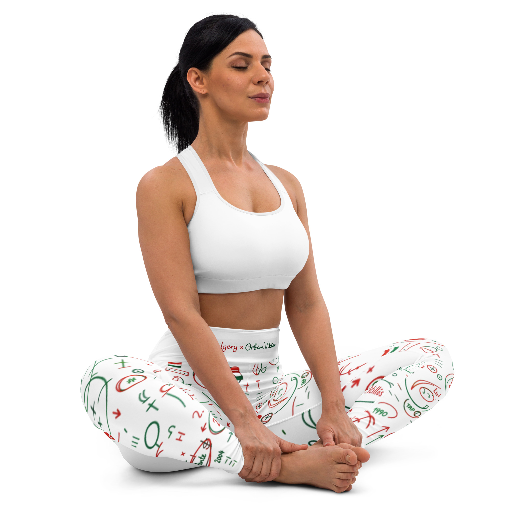 SPILGERY x OV – Yoga Leggings for Women – #3 Hungary on White - Image 14
