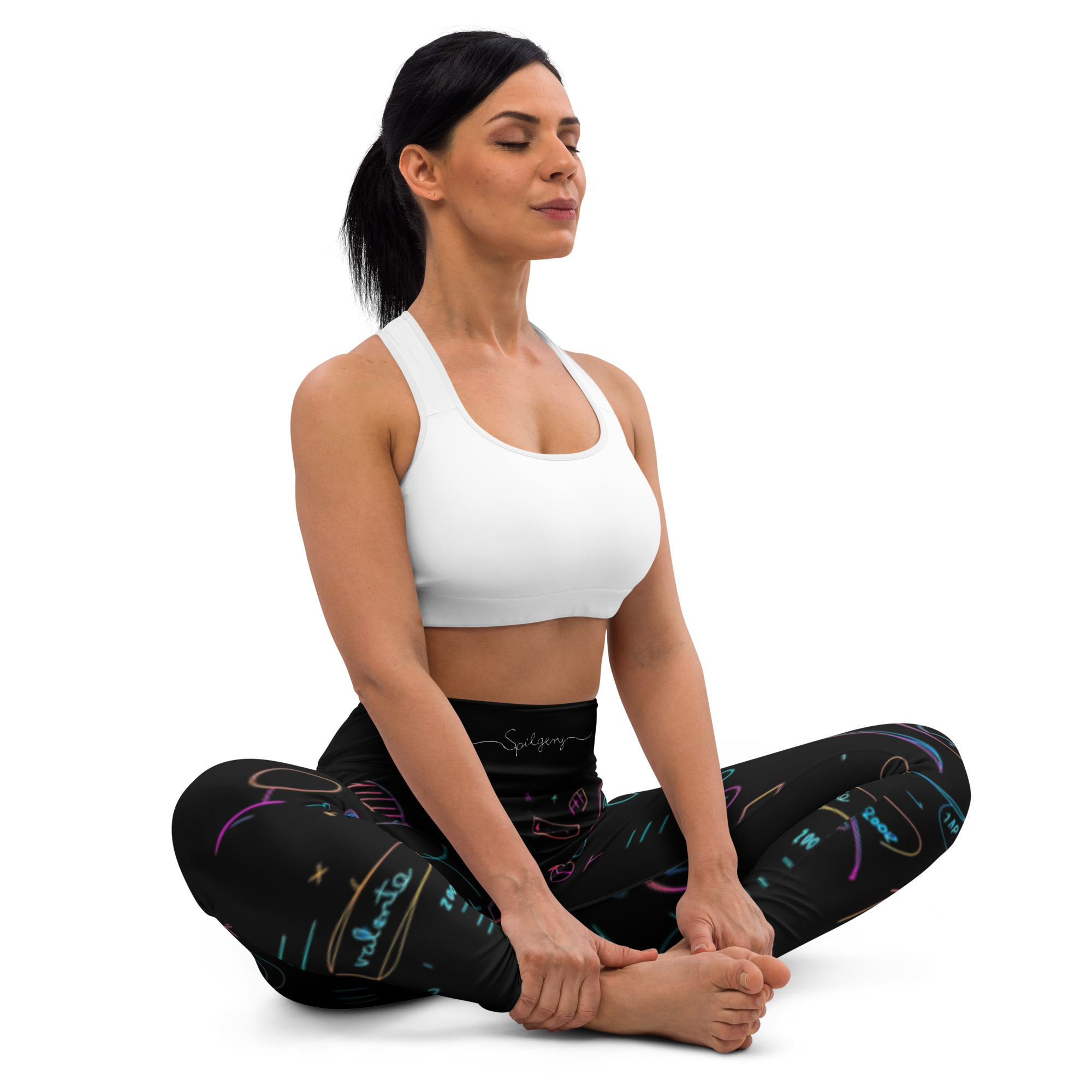 SPILGERY x OV – Yoga Leggings for Women – #1 Neon on Black - Image 8