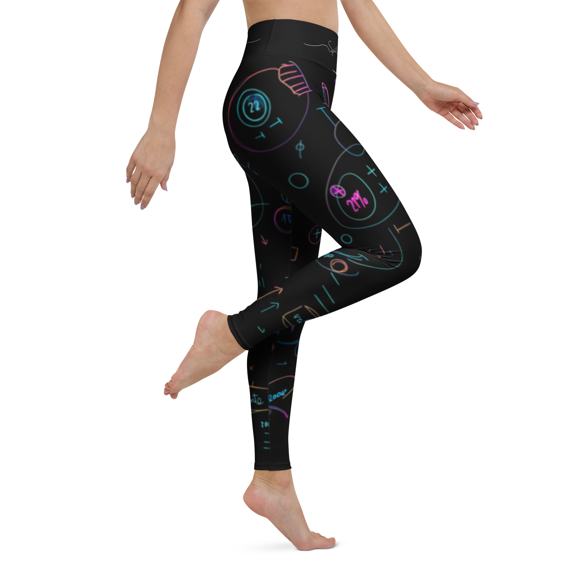 SPILGERY x OV – Yoga Leggings for Women – #1 Neon on Black - Image 10